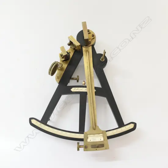 9½-INCH RADIUS EBONY OCTANT BY DOLLAND, LONDON...